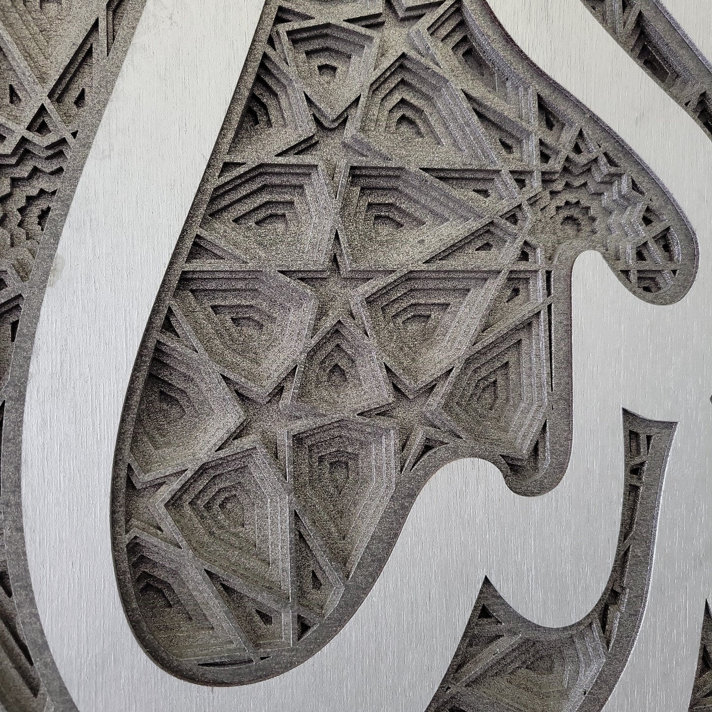 Alhamdulillah Hexagon Layered Art