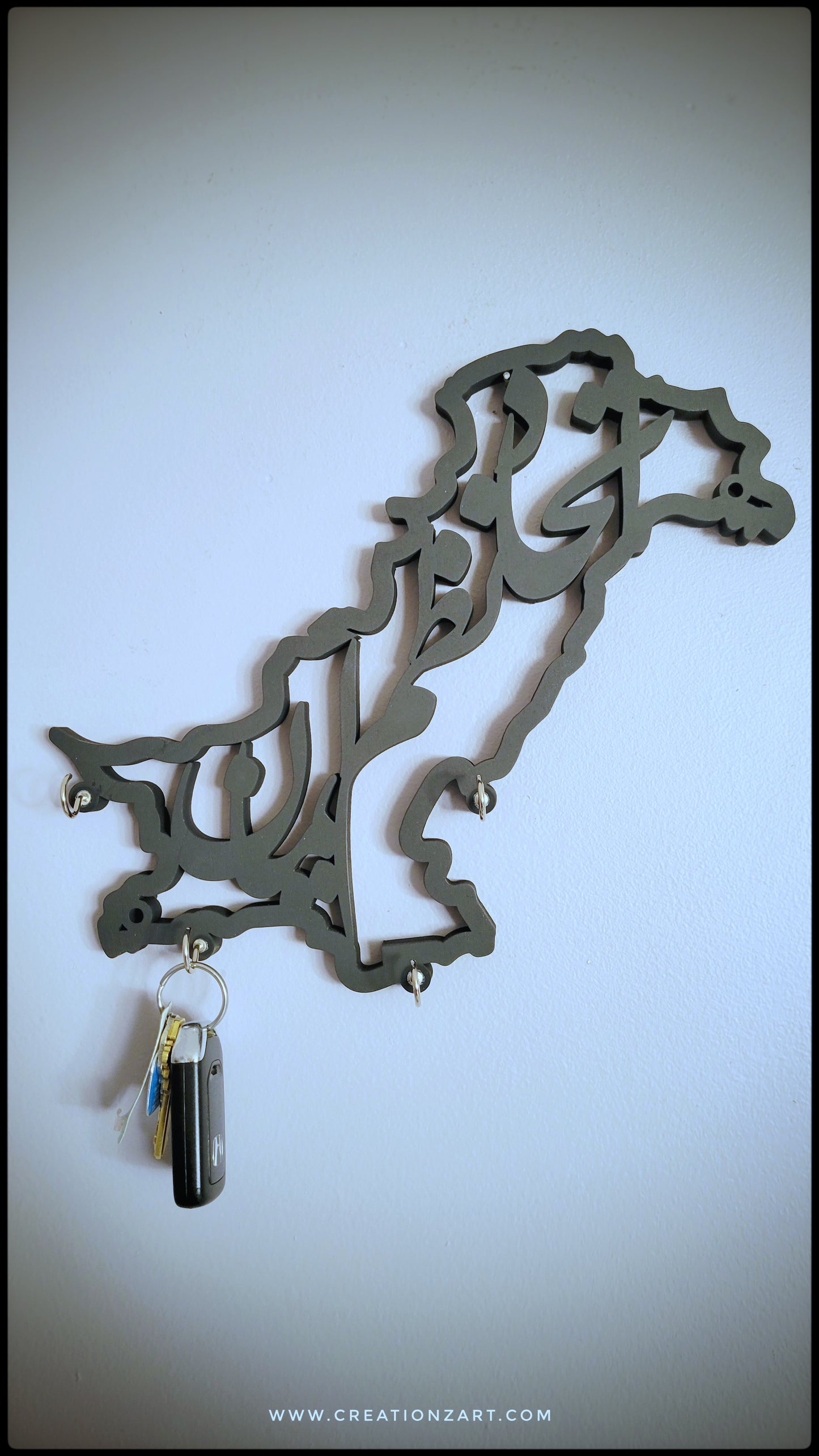 Pakistan Map Design Key holder