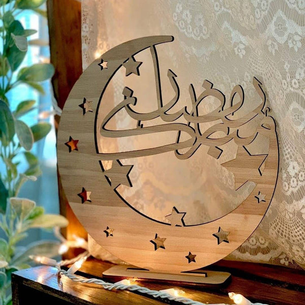 Ramadan Mubarak Table top art English