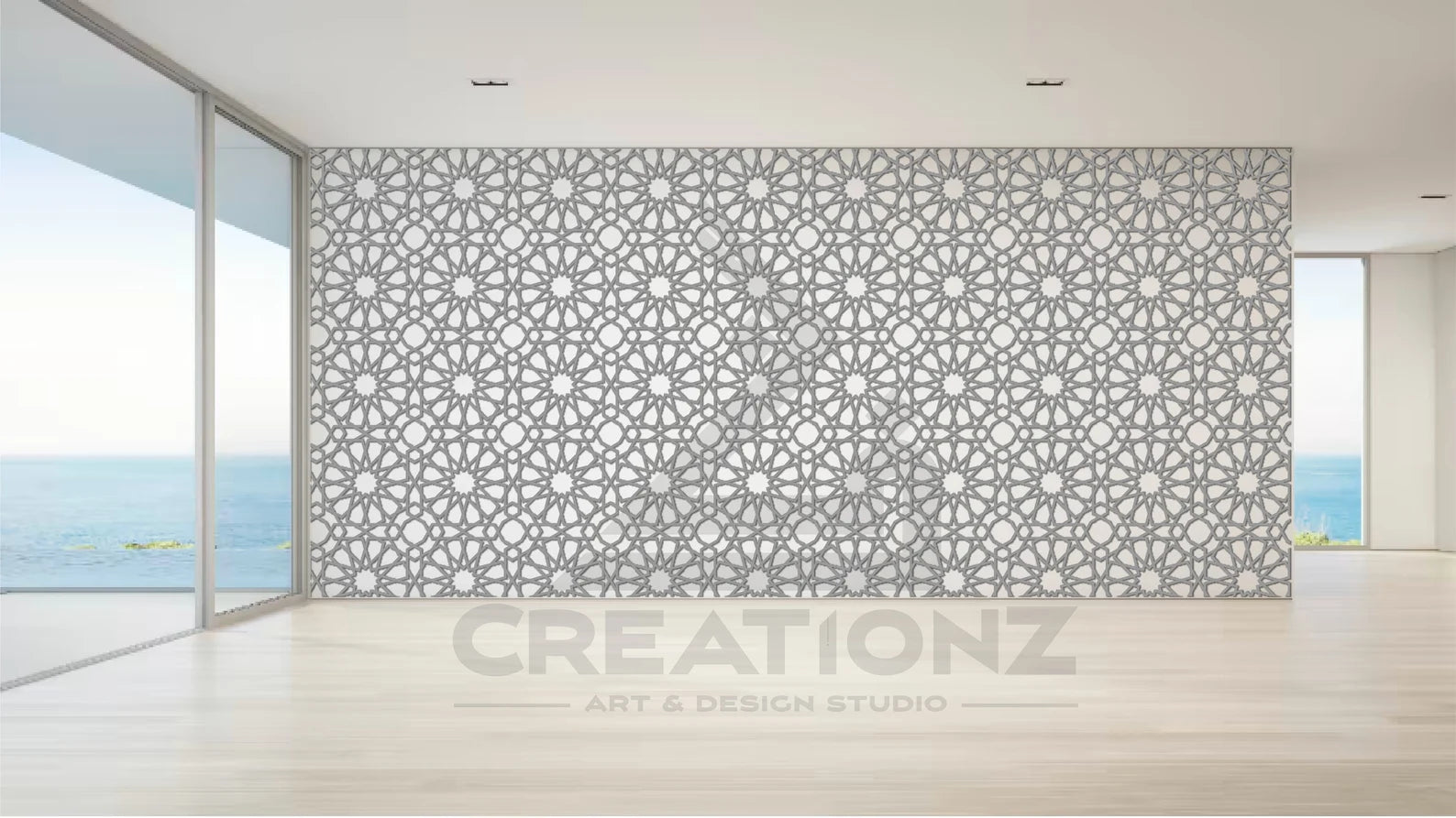 Moroccan Wall Panel - Seamless wall panels - Arabic geometry art wall panel