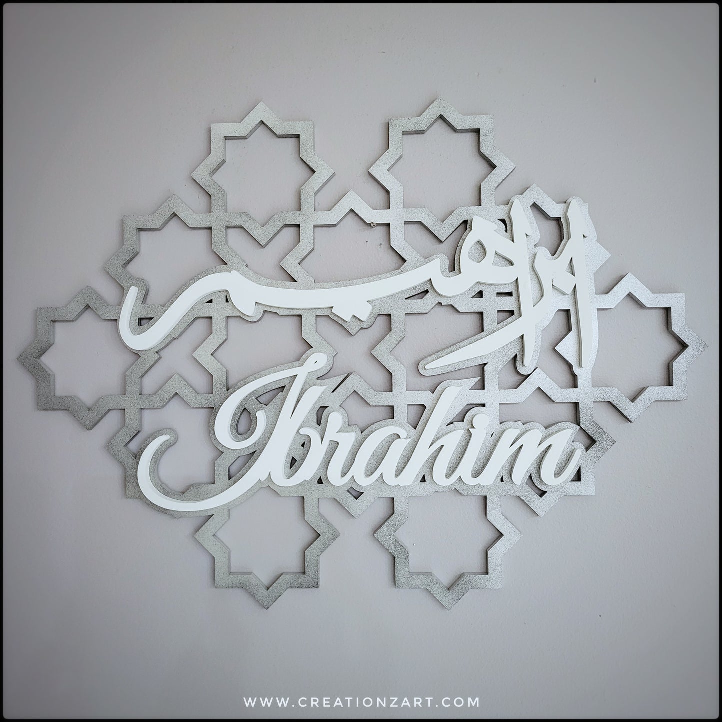 Personalized geometric wall art for kids room