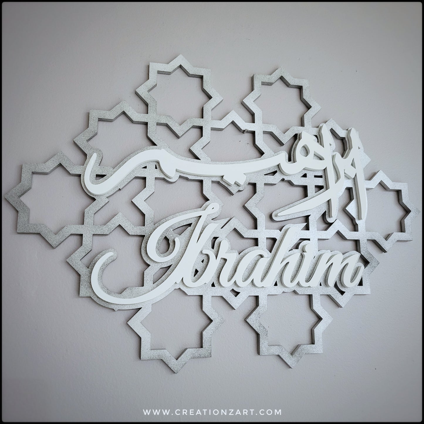 Personalized geometric wall art for kids room