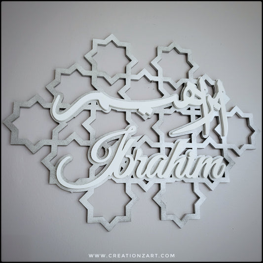 Personalized geometric wall art for kids room