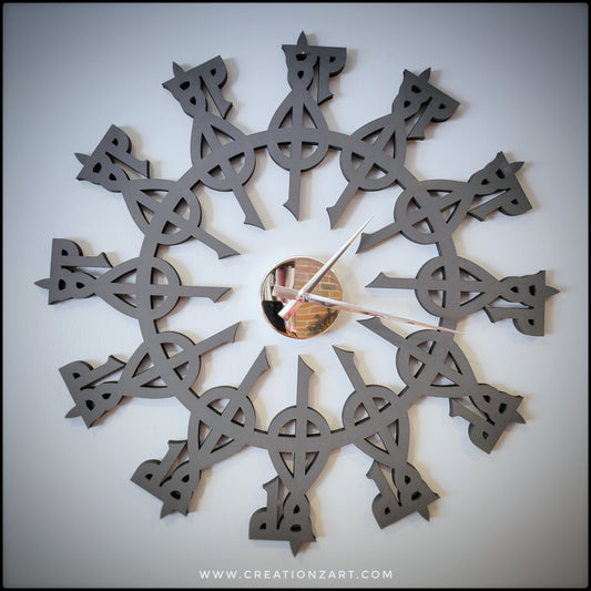 Arabic Wall Clock - Kufic Allah