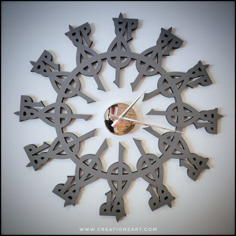 Arabic Wall Clock - Kufic Allah