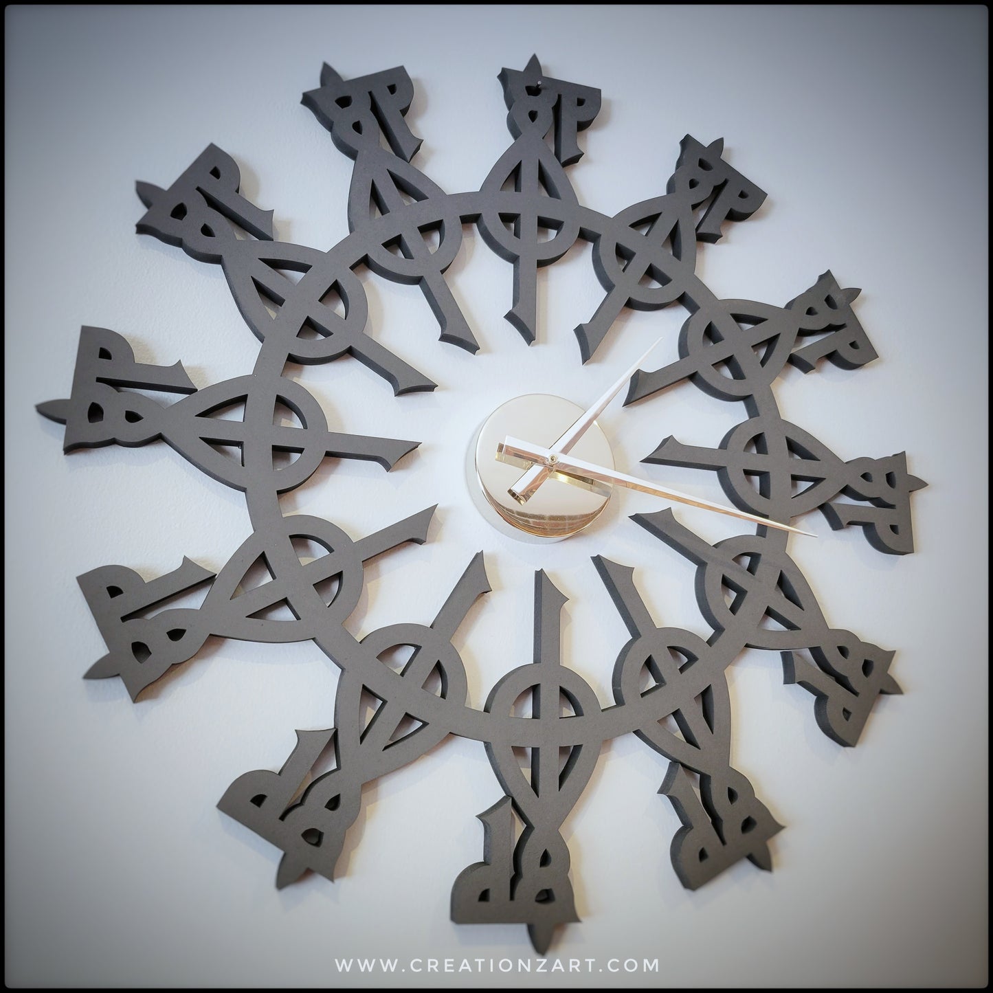 Arabic Wall Clock - Kufic Allah