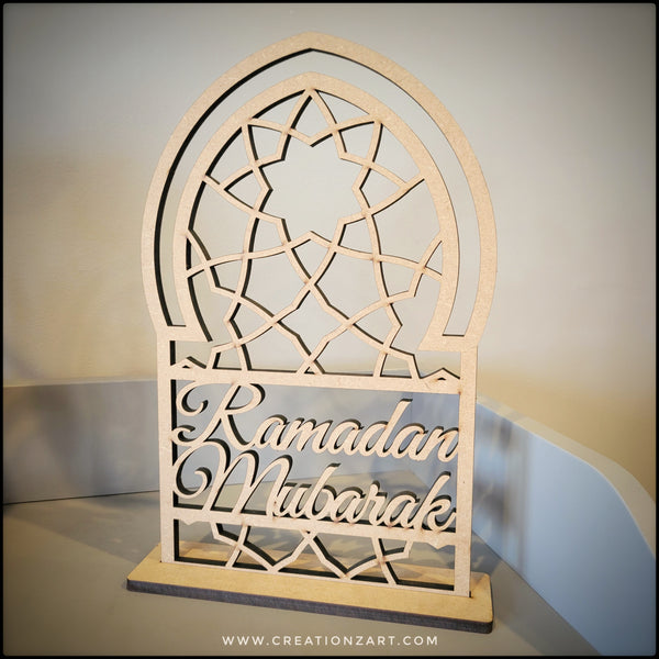 Two in one Ramadan Mubarak art in English