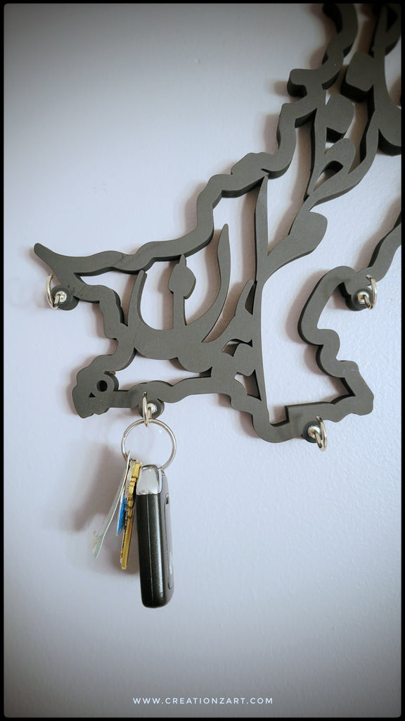 Key Holder With Picture Frame Personalized Key Holder Wall Mount