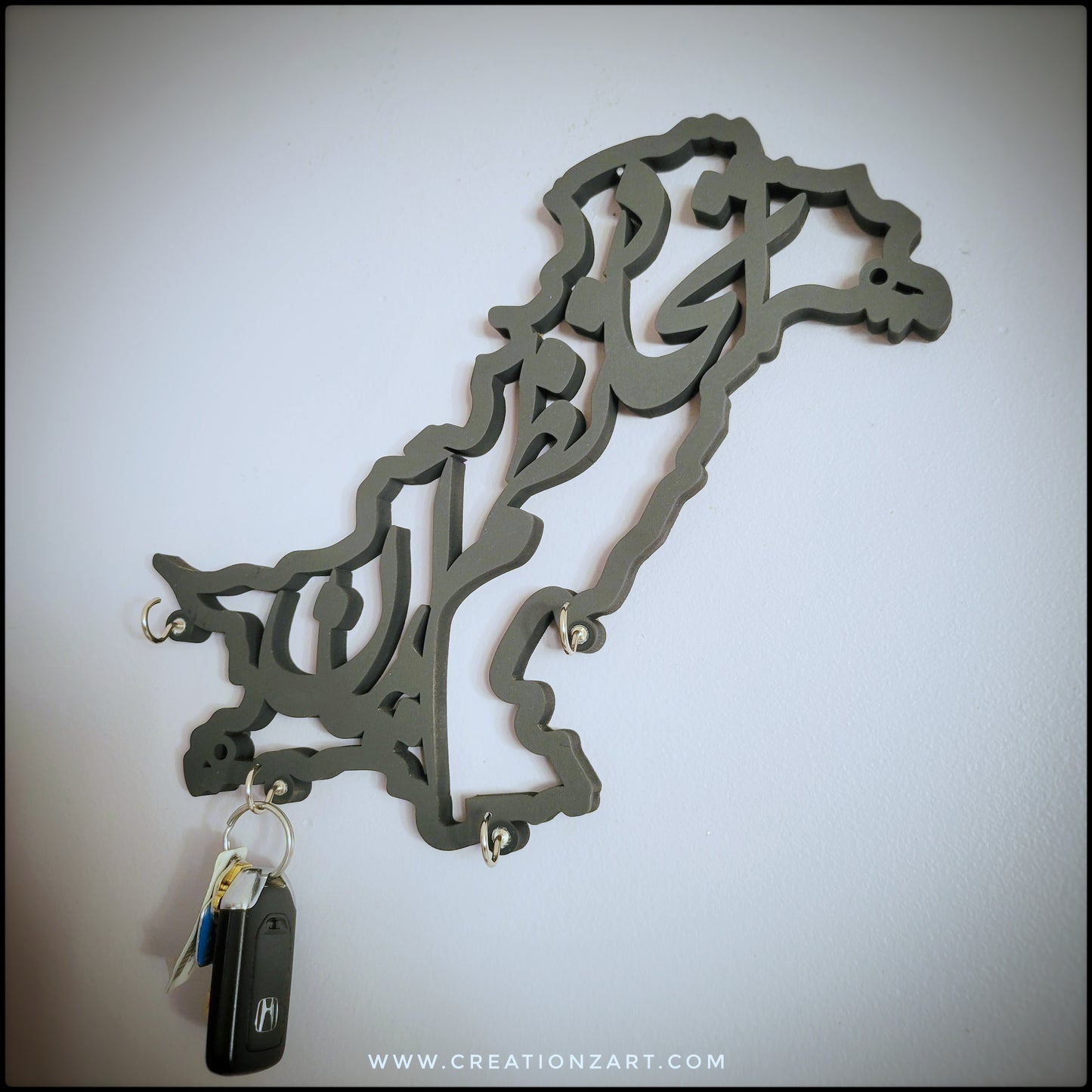 Pakistan Map Design Key holder