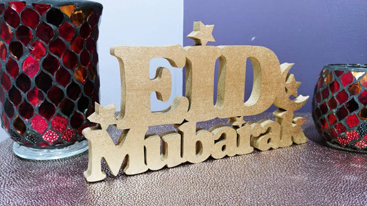 Eid Mubarak Table top art English (slight imperfections)