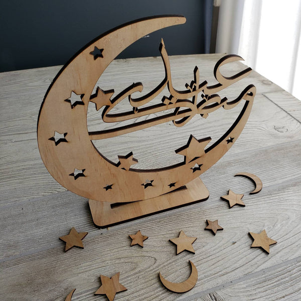 Eid Mubarak Crescent Table top art