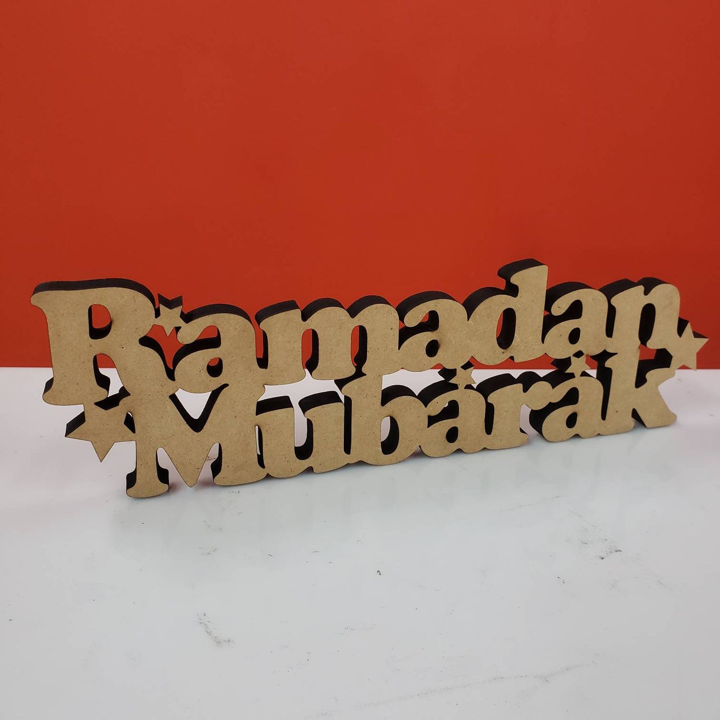 Ramadan Mubarak Table top art English