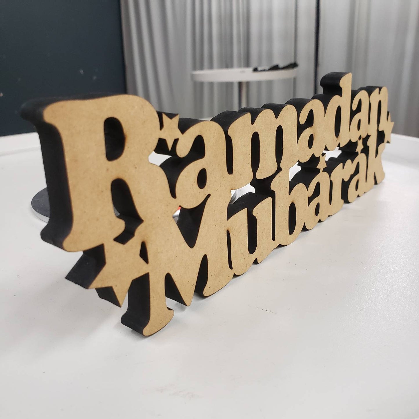 Ramadan Mubarak Table top art English