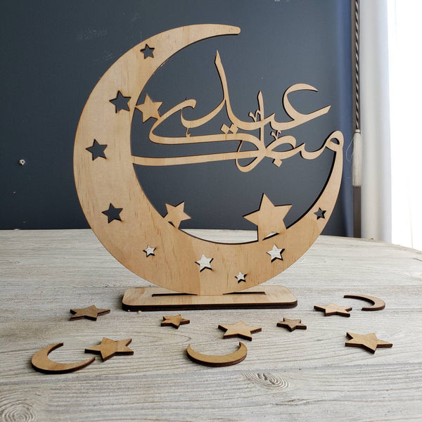Eid Mubarak Crescent Table top art