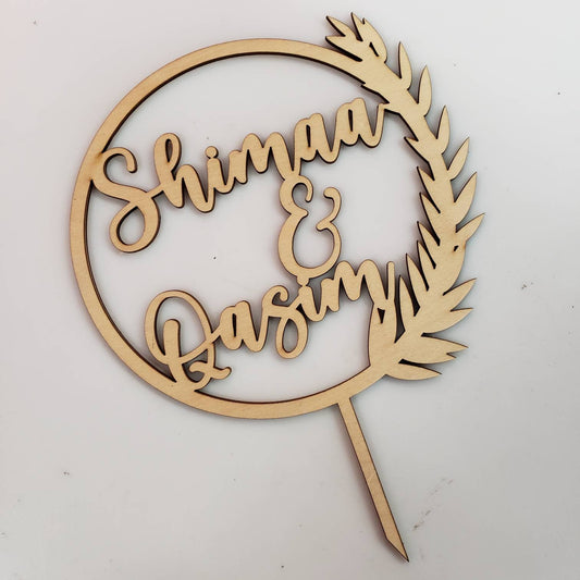 Custom wedding cake topper