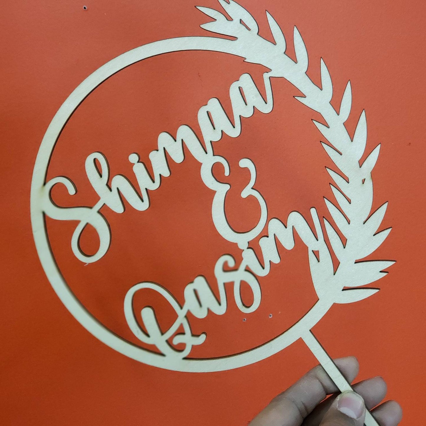 Custom wedding cake topper