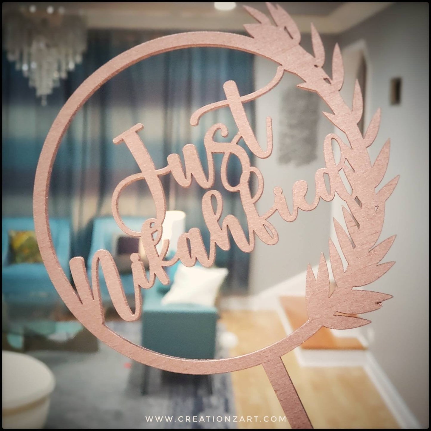 Wedding Cake topper - Just Nikahfied - Nikah Caketopper - Arabic cake topper