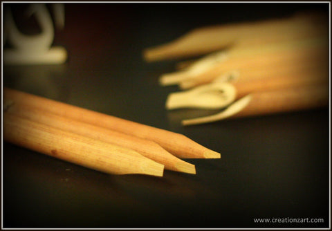 Set of 3 Bamboo Calligraphy pens